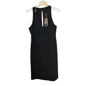 Connected Apparel black cocktail dress.